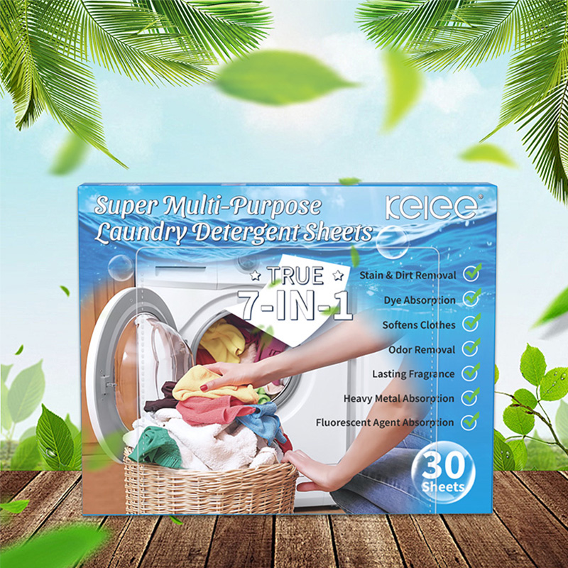 Kelee 7 en 1 Super Multiusos Detergente para la Ropa Caja de Hojas