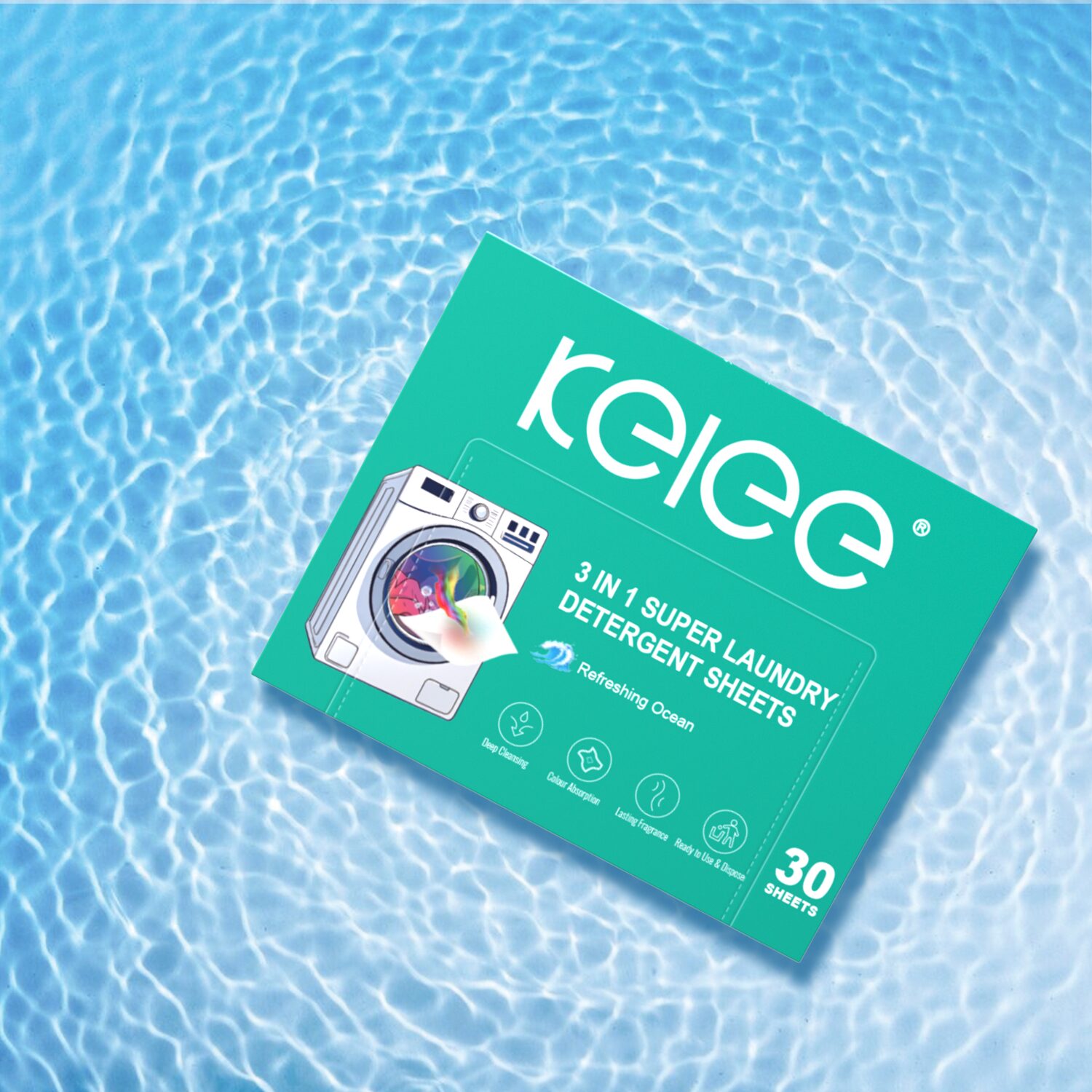 Kelee 3 en 1 Hojas de Detergente Super Multiusos para la Ropa