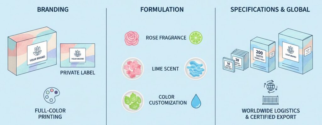 Soap Sheets for Hand Washing Custom Services