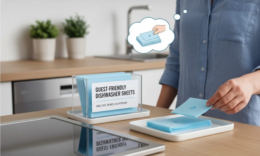 Dissolvable Dishwasher Sheets for Crowd to Homestay and short-term renters